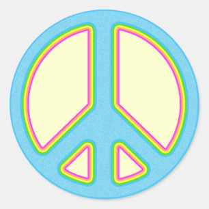 Rond Sticker Coloré pour SYMBOLE DE PAIX