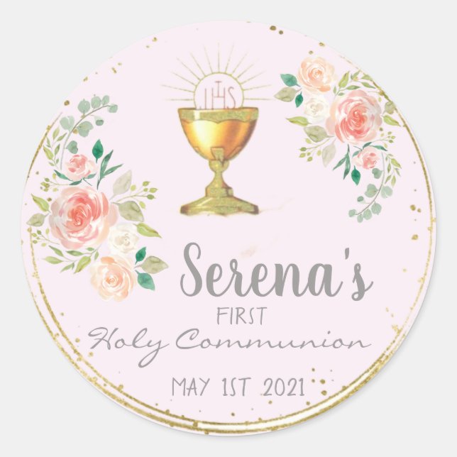 Rond Sticker Communion Favor (Devant)