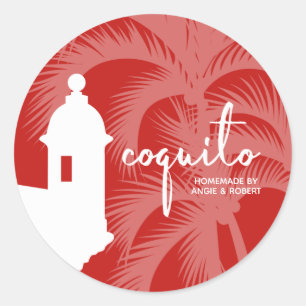 Rond Sticker Coquito Palm Tree