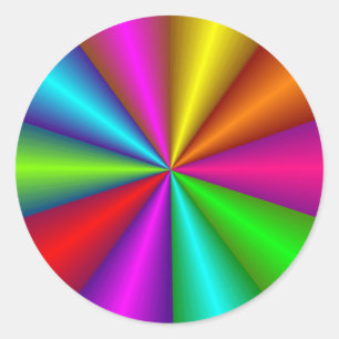 Rond Sticker couleur métal coloré