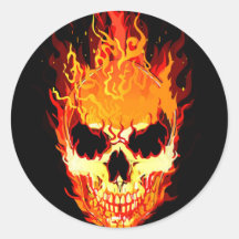 Sticker crânien flamboyant