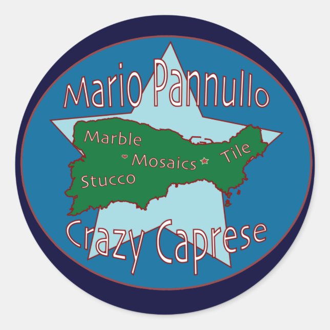 Rond Sticker Crazy Caprese (Devant)