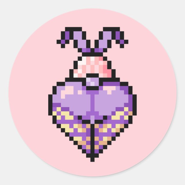 Rond Sticker cul lapin Cosplay (Devant)
