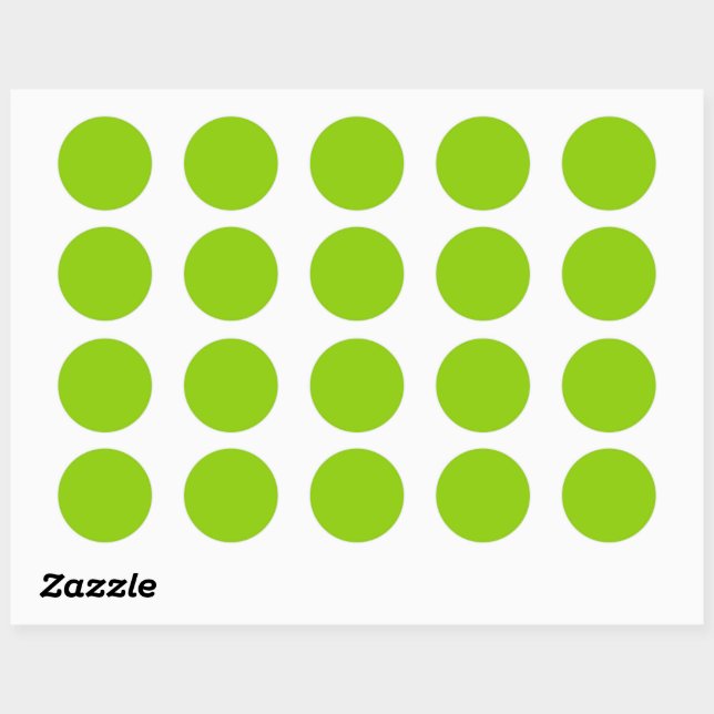 Rond Sticker CUSTOMIZABLE Vert (Feuille)