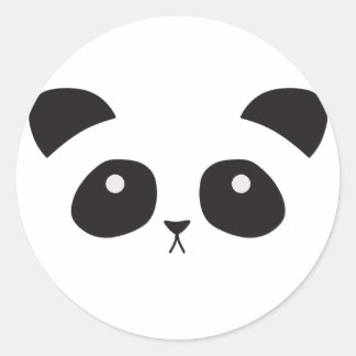 Rond Sticker Cute Panda