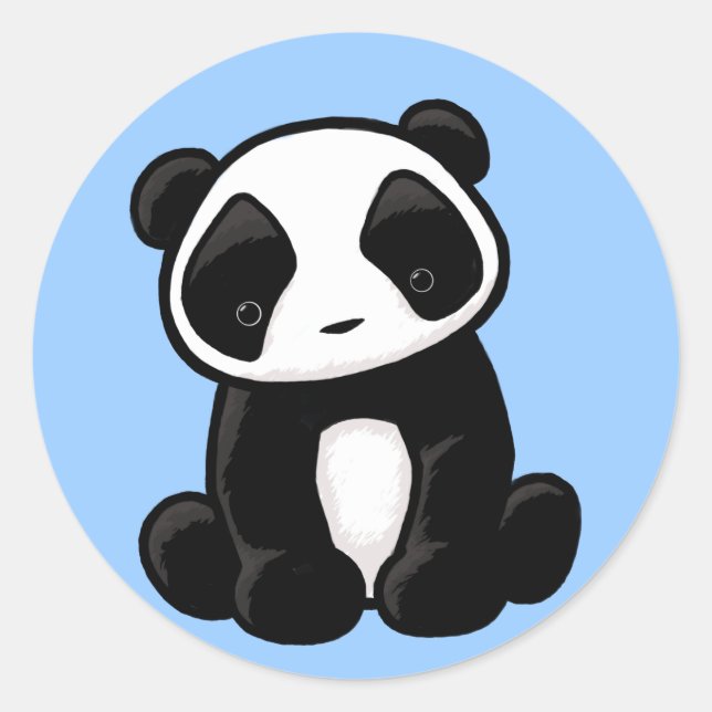Rond Sticker Cute Panda (Devant)