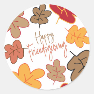 Rond Sticker d'action d'automne moderne