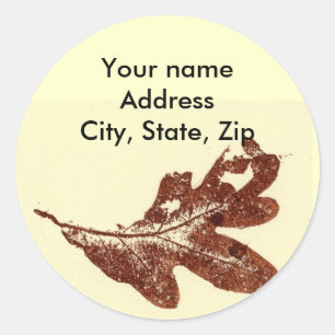 Rond Sticker d'adresse de retour