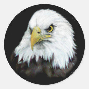 Rond Sticker d'aigle chauve 2