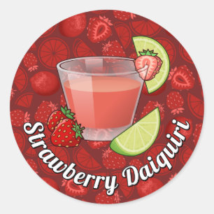 Rond Sticker Daiquiri aux fraises