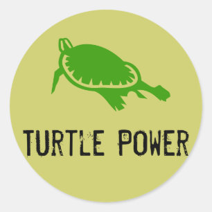 Rond Sticker d'alimentation tortue