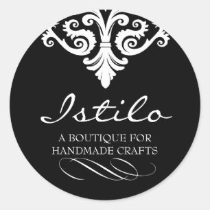 Rond Sticker Damask Classy