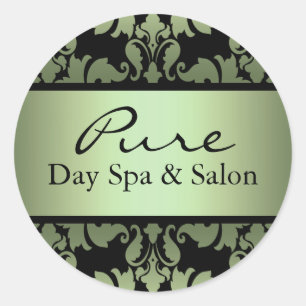 Rond Sticker Damask Vert