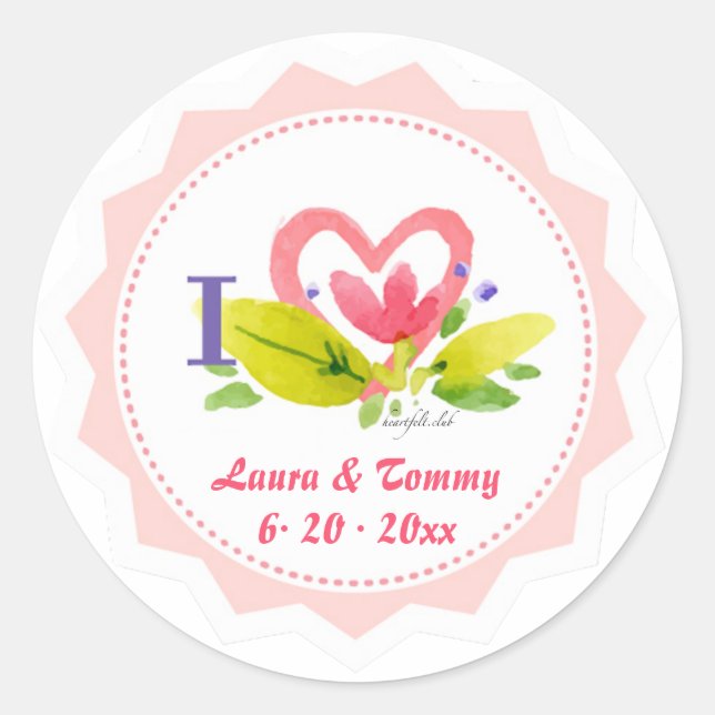 Rond Sticker d'amour (Devant)