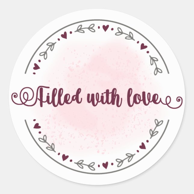 Rond Sticker d'amour rempli (Devant)