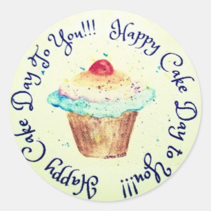 Rond Sticker d'anniversaire