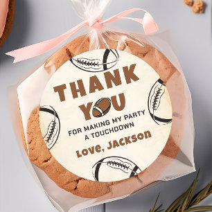 Rond Sticker d'anniversaire de football vintage