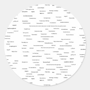 Rond Sticker dans toutes les langues