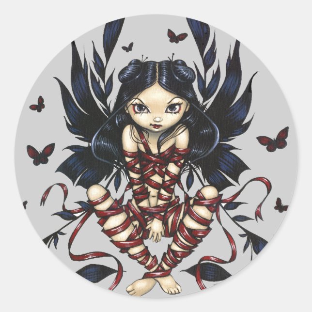 Rond Sticker "Dark Ribbon Fairy" (Devant)