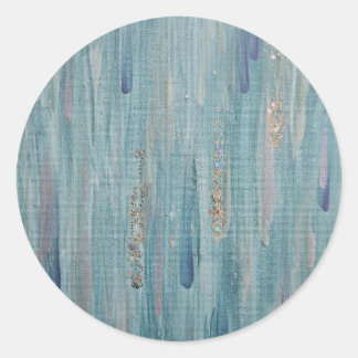 Rond Sticker d'art prophétique chrétien de pluie Aqua S