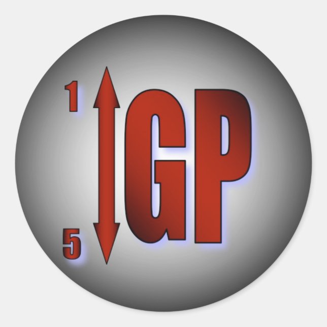 Rond Sticker d'avertissement de déplacement GP - Rouge (Devant)