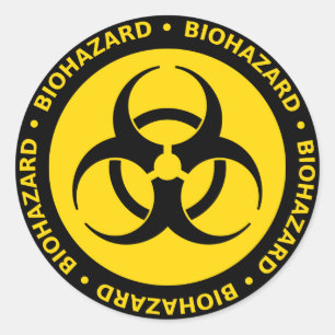 Rond Sticker d'avertissement de risque biologique