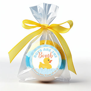 Rond Sticker de Baby shower en caoutchouc - Bain Bomb
