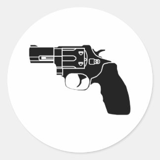 Rond Sticker de bascule noir sur blanc
