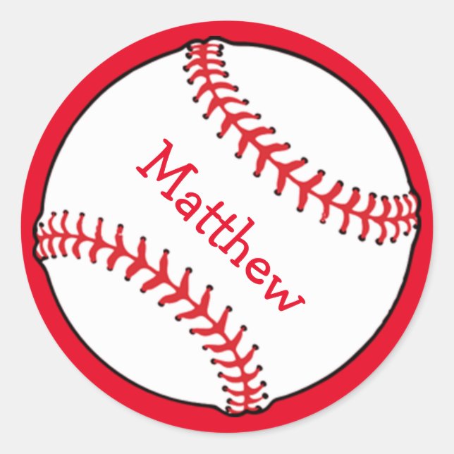 Rond Sticker de baseball (Devant)
