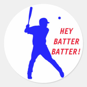 Rond Sticker de baseball personnalisable avec batteur