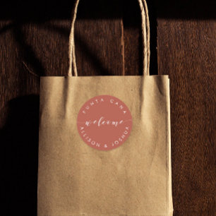 Rond Sticker de bienvenue Tags pour Guest Hotel Welcome