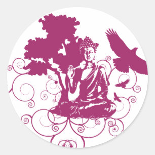 Rond Sticker de Bouddha Nature