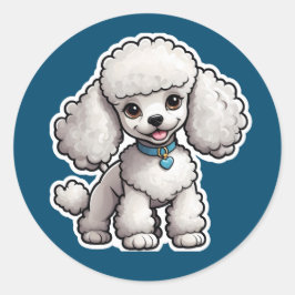 Rond Sticker de caniche