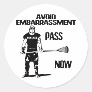 Rond Sticker de carte de défense Lacrosse