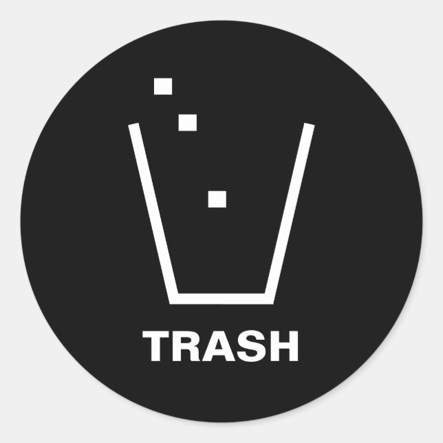 ROND STICKER DE CASCADE DE TRASH (Devant)