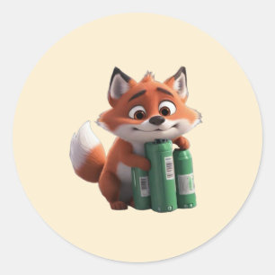 Rond Sticker de charge d'alimentation Fox