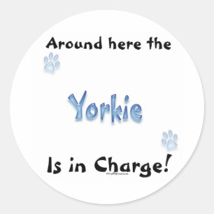 Rond Sticker de charge Terrier Yorkshire