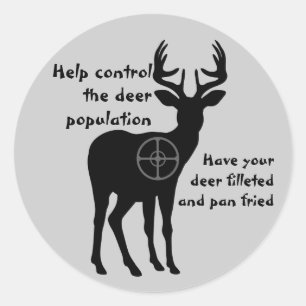 Rond Sticker de chasse aux cerfs