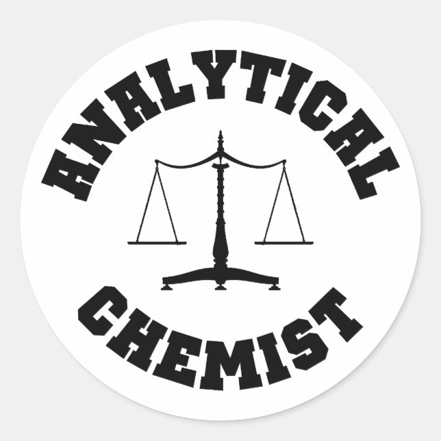 Rond Sticker de chimiste analytique (Devant)