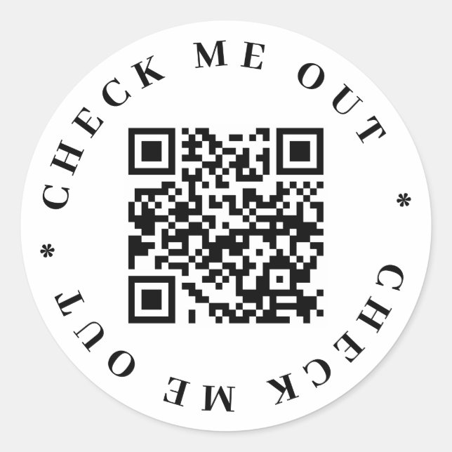 Rond Sticker de code QR (Devant)