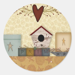 Rond Sticker de collection primitive