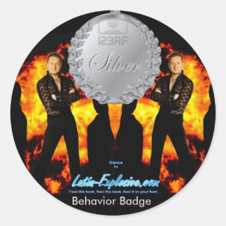 Rond Sticker de comportement de badge en argent LE