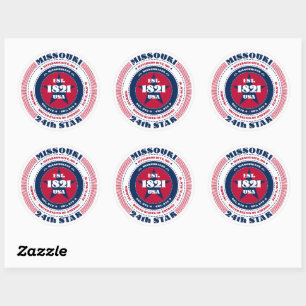 Rond Sticker de conception circulaire du Missouri patri