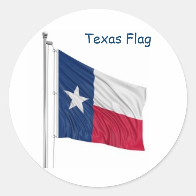 Rond Sticker de conception du drapeau de l'État du Texa (Devant)