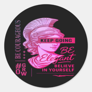 Rond Sticker de courage élégant pour les femmes   Inspi