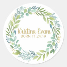 Sticker de couronne végétale Eucalyptus Botanique