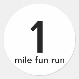 Rond Sticker de course amusante de 1 mille