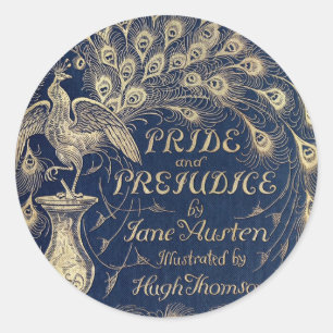 Rond Sticker de couverture antique Fierté et Préjudice