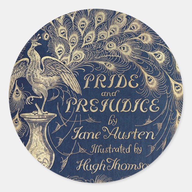 Rond Sticker de couverture antique Fierté et Préjudice (Devant)
