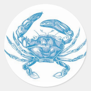 Rond Sticker de crabe bleu
